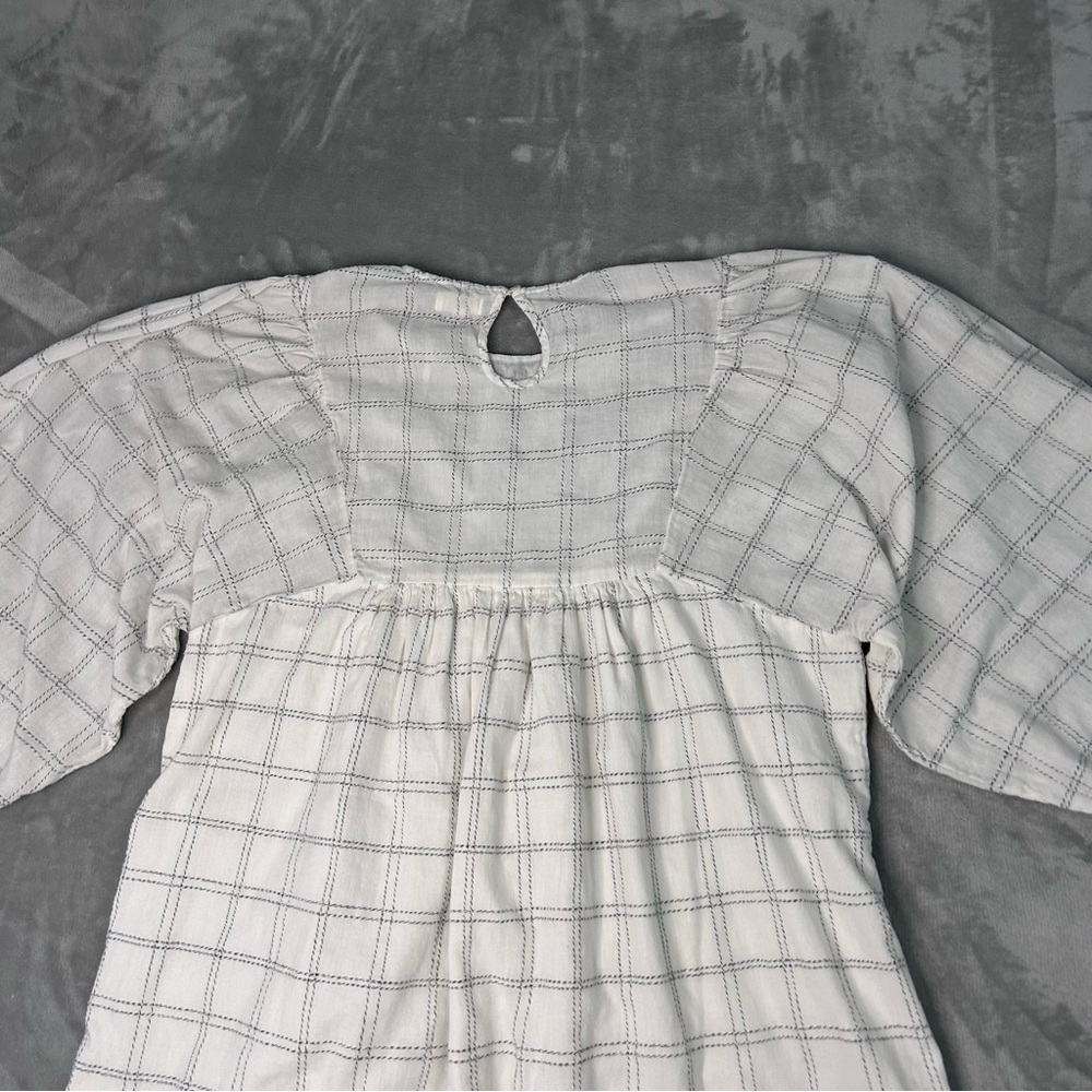 World Market Embroidered Peasant Dress Women L XL Cottage Boho Cotton minimalist - Picture 10 of 10